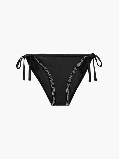 Calvin Klein Fürdőruha HU927811 | Calvin Klein Logo TapeTie Side Női Bikini Alsó Fekete